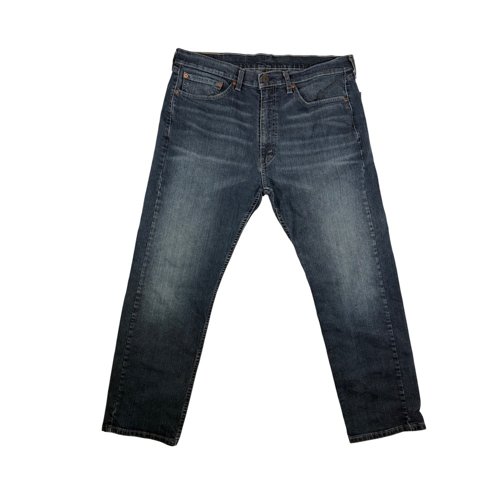 Levi Strauss 505 Regular Fit Straight Leg Mens 36x30 Dark Blue Denim Jeans Pants